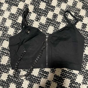 Black Carmar corset chain top